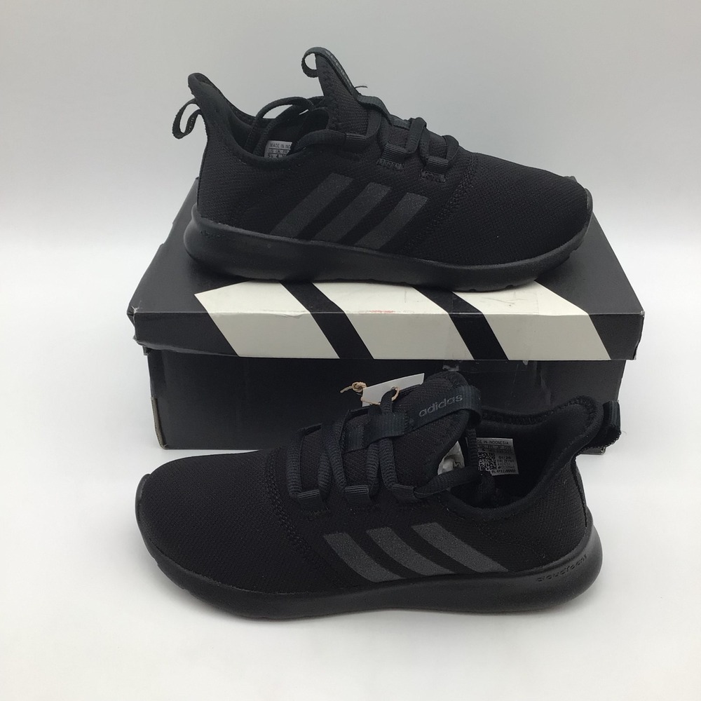 Adidas Cloudfoam Pure 2.0 Womens Running Shoes Triple Black H04754 Size 5.5 NEW